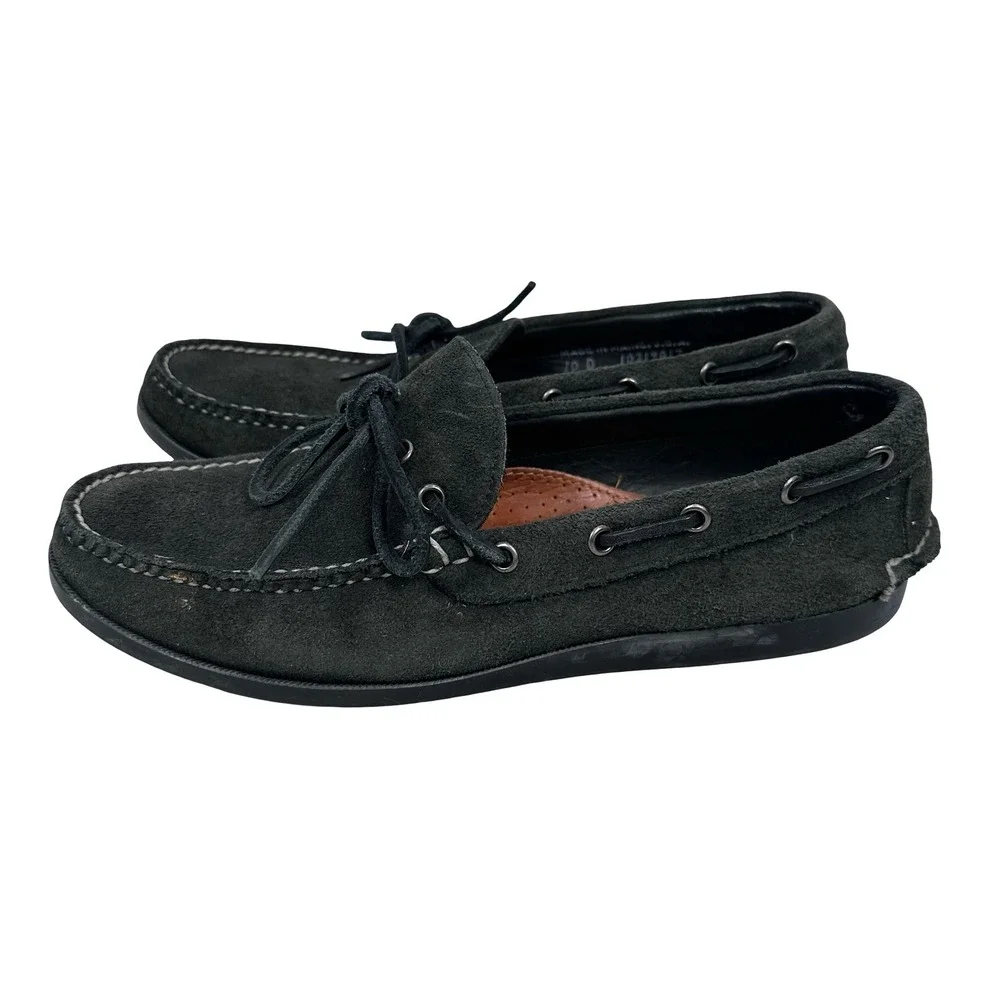 Rancourt & Co GH Powell Mens 10 D Blue Suede Boat Shoes Made in Maine USA 16401